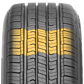 A 3D rendered image of the Roadtour Connect PCV with the tread contact patch highlight in yellow. The patch spans the entire width of the tire. 